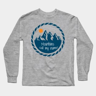 Cool mountain design for hikers and climbers Long Sleeve T-Shirt